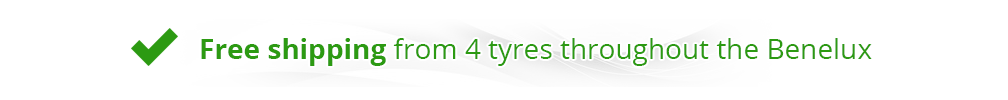 Free delivery from 4 tyres throughout the Benelux