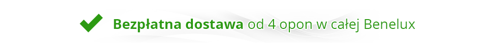 Bezpłatna dostawa od 4 opon w całej Benelux