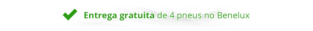 Entrega gratuita de 4 pneus no Benelux