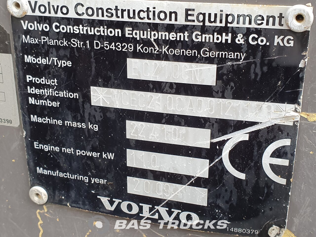Volvo Ec210 C L N 09 Bas Trucks